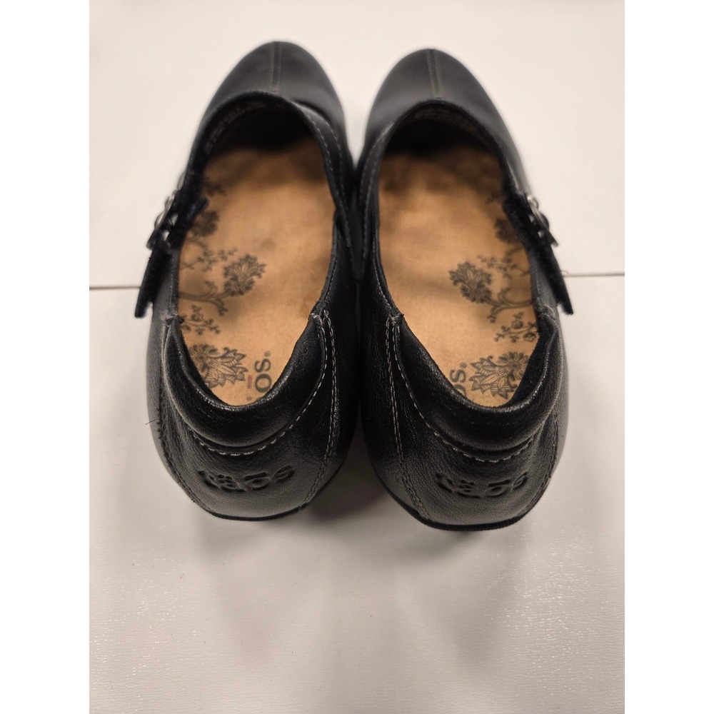Taos Mary Jane Black Leather Buckle Strap Flats Comfort Shoes Womens 8.5 EU 39 - Picture 5 of 7